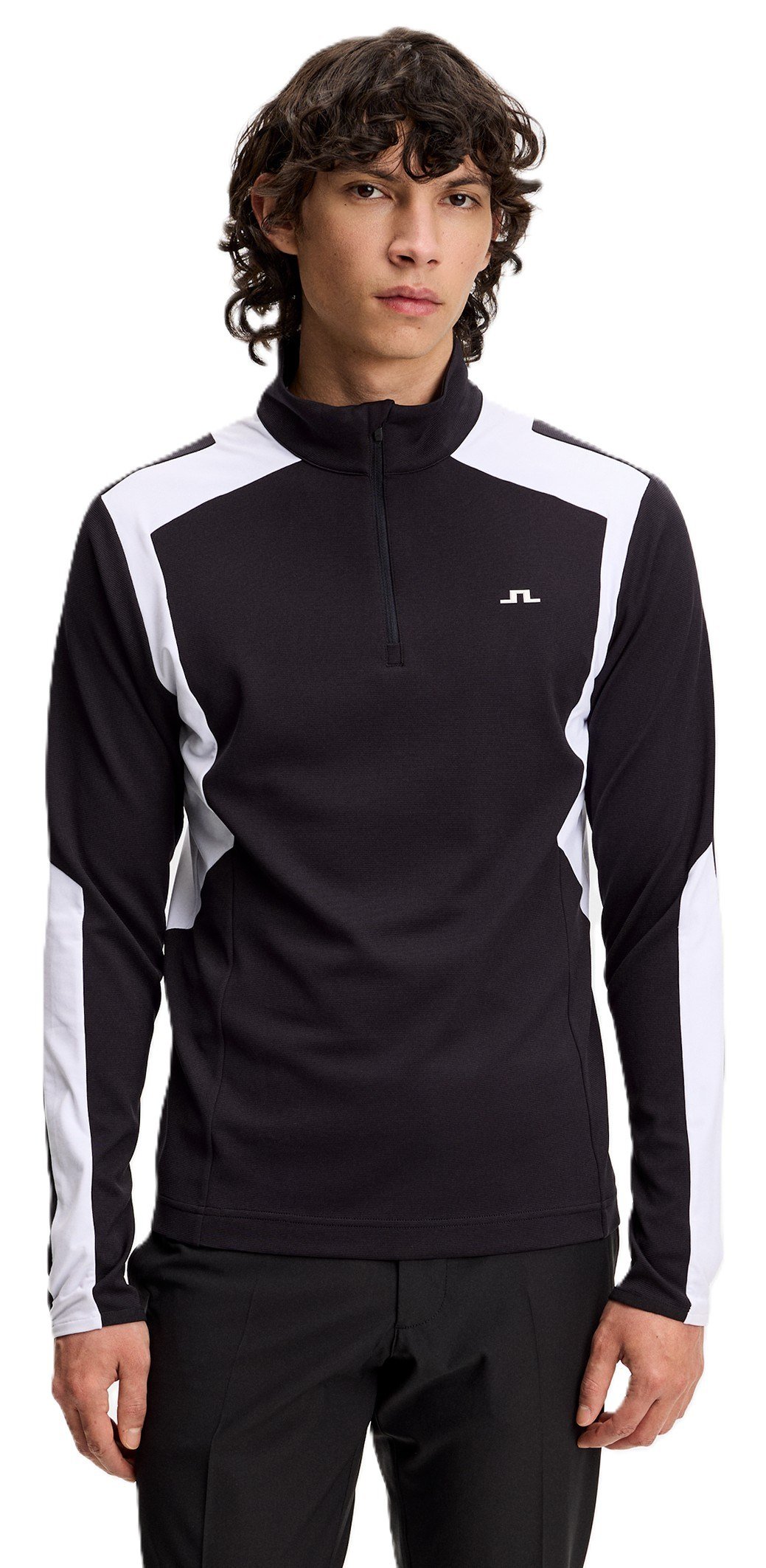 J.Lindeberg Lukas Quarter Zip pánska mikina, čierna
