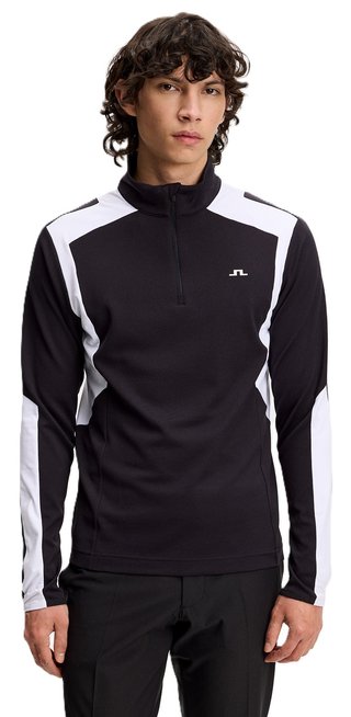 J.Lindeberg Lukas Quarter Zip pánska mikina, čierna