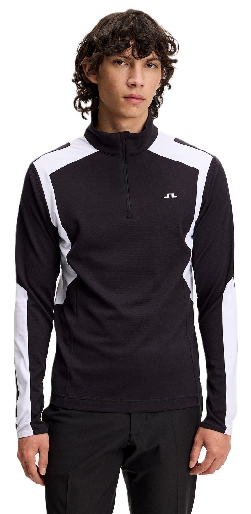 J.Lindeberg Lukas Quarter Zip pánska mikina, čierna