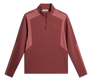 J.Lindeberg Lukas Quarter Zip pánska mikina, apple butter