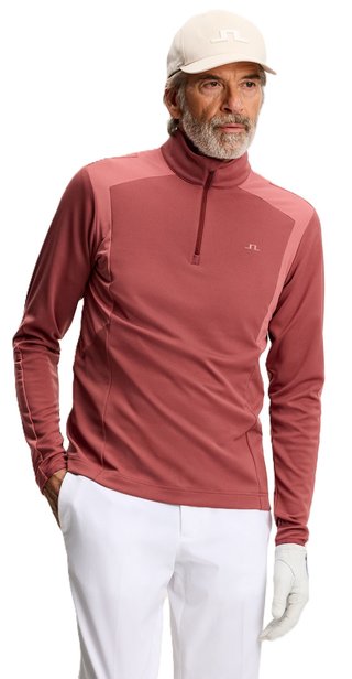 J.Lindeberg Lukas Quarter Zip pánska mikina, apple butter