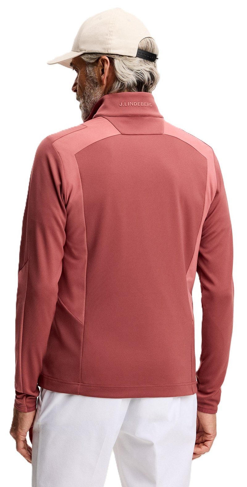 J.Lindeberg Lukas Quarter Zip pánska mikina, apple butter