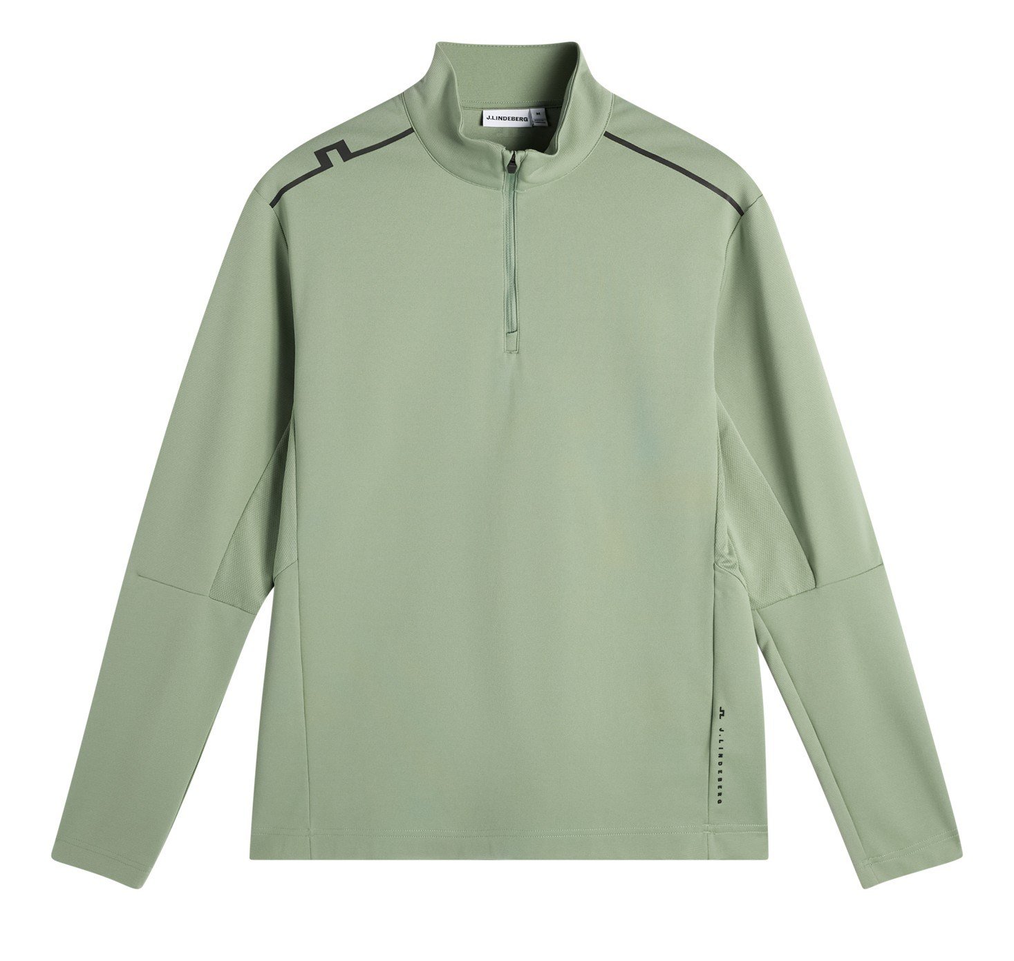J.Lindeberg Leon Quarter Zip pánska mikina, hedge green