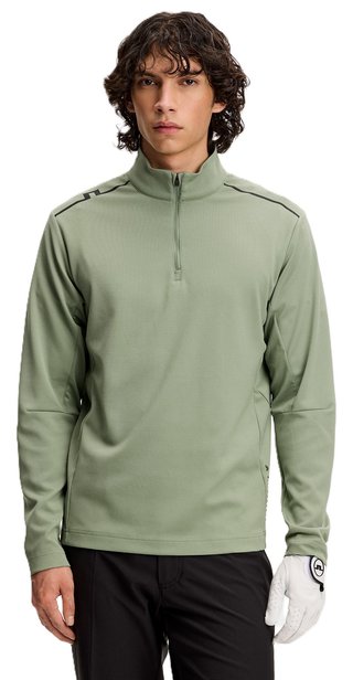 J.Lindeberg Leon Quarter Zip pánska mikina, hedge green