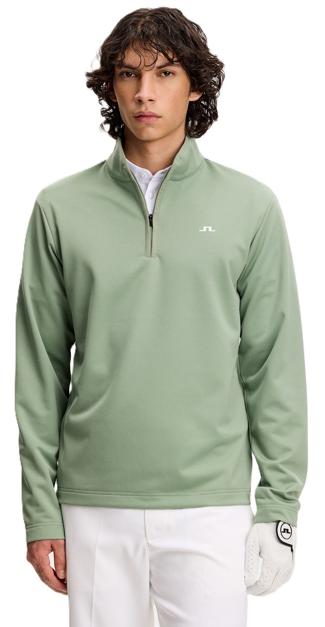 J.Lindeberg Clide Quarter Zip pánska mikina, hedge green