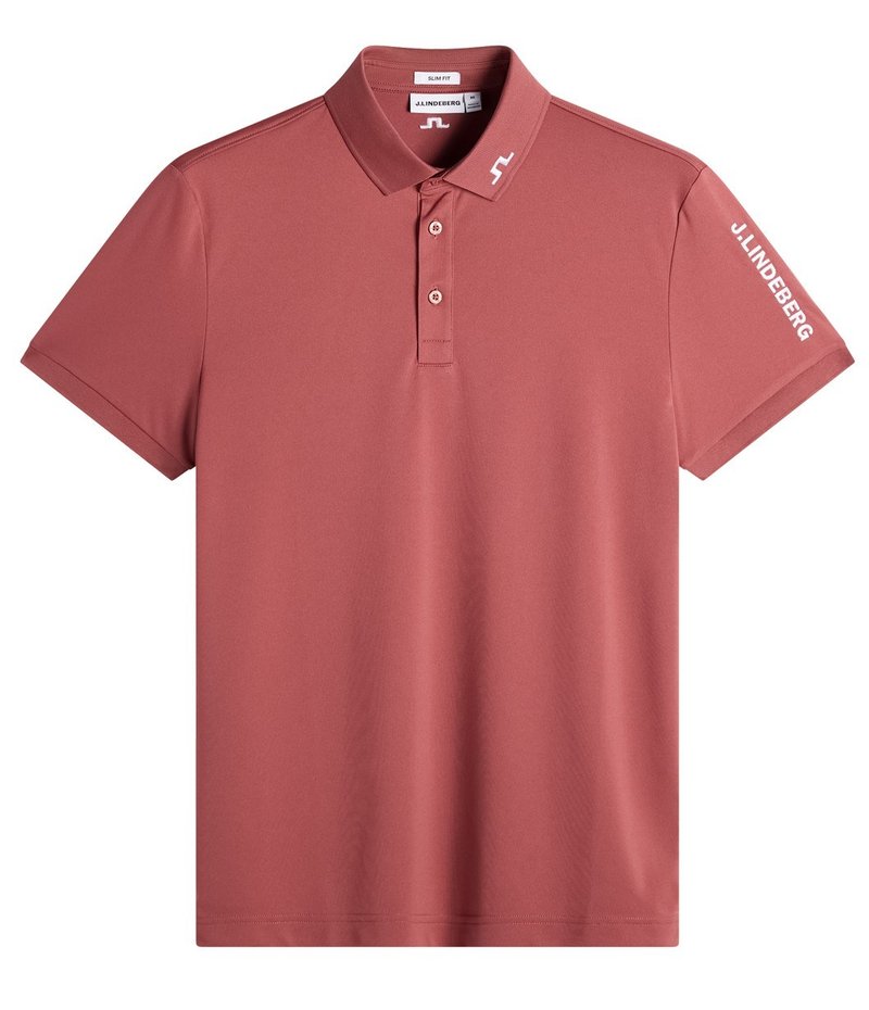 J.Lindeberg Tour Tech Slim Fit pánske polo, apple butter