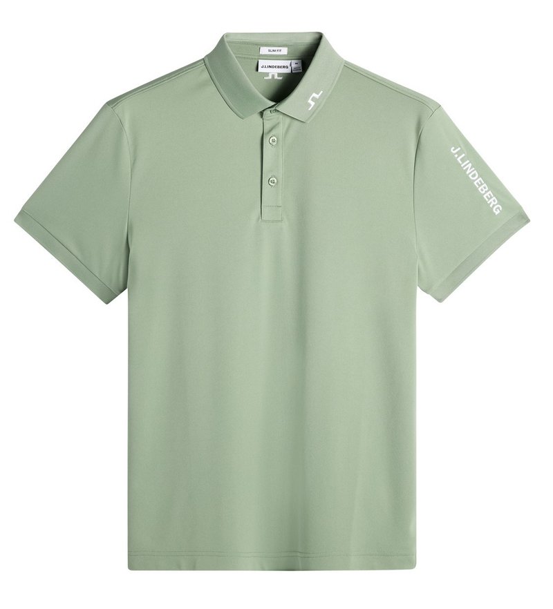 J.Lindeberg Tour Tech Slim Fit pánske polo, hedge green