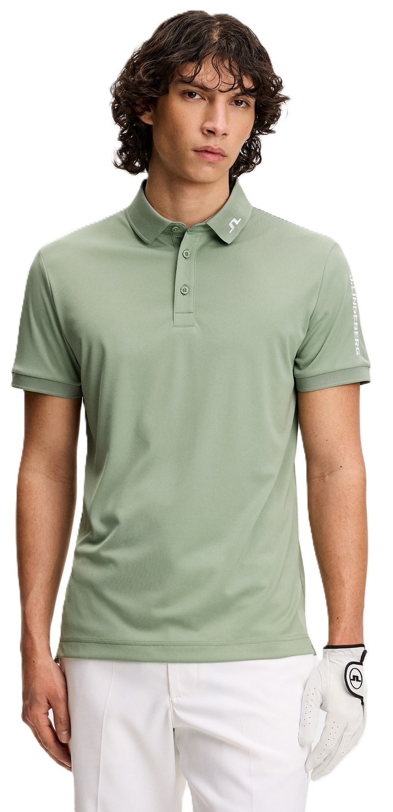 J.Lindeberg Tour Tech Slim Fit pánske polo, hedge green