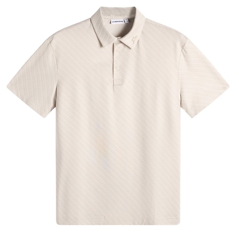 J.Lindeberg Tod Print pánske polo, flight bridge moonbeam