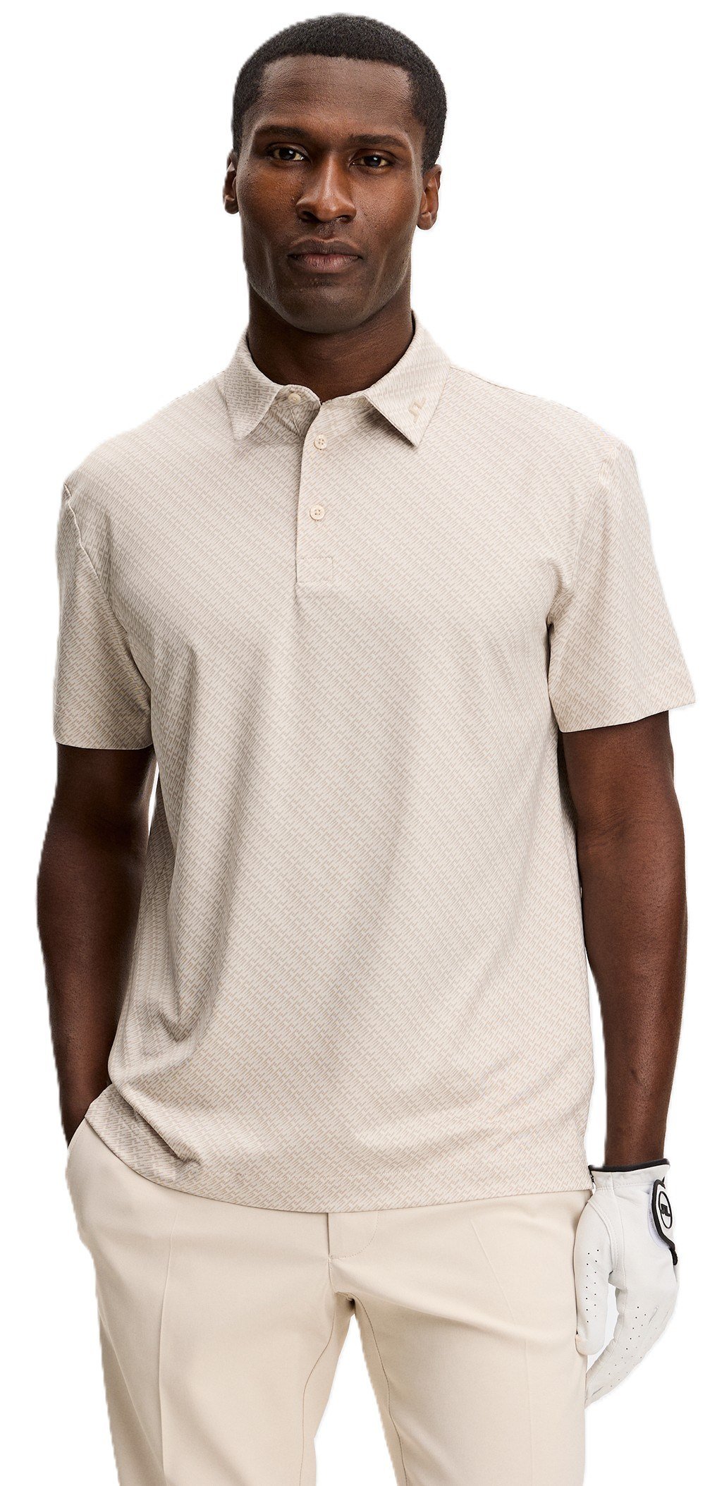 J.Lindeberg Tod Print pánske polo, flight bridge moonbeam