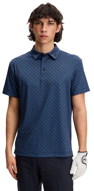 J.Lindeberg Tod Print pánske polo, flight bridge navy fed