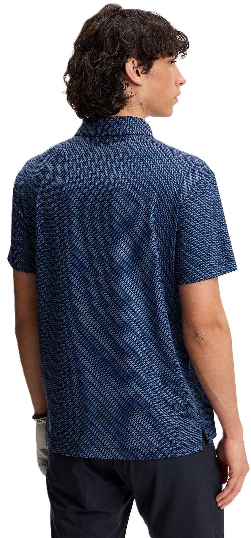 J.Lindeberg Tod Print pánske polo, flight bridge navy fed
