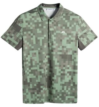 J.Lindeberg Dario Tour Print pánske polo, tour 26 tonal green