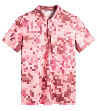 J.Lindeberg Dario Tour Print pánske polo, tour 26 pink
