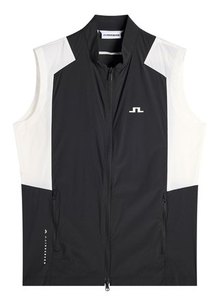 J.Lindeberg Jacs Zip pánska vesta, čierna