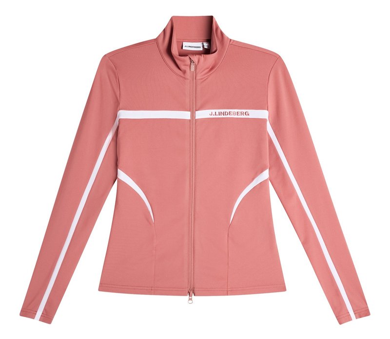 J.Lindeberg Janice Mid Layer dámska mikina, withered rose