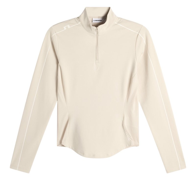 J.Lindeberg Adiola Quarter Zip Mid Layer dámska mikina, moonbeam
