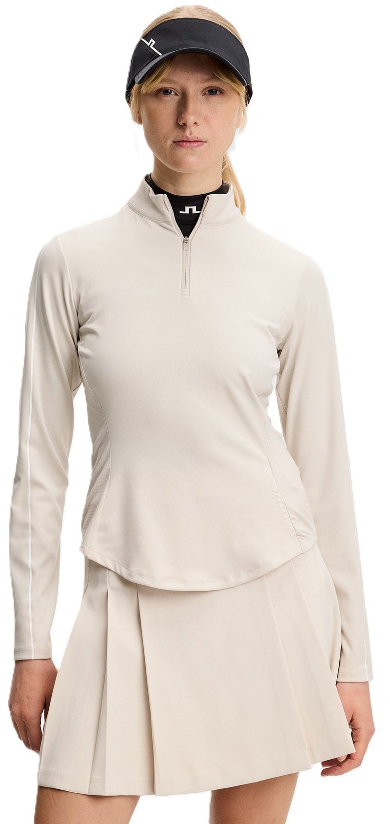 J.Lindeberg Adiola Quarter Zip Mid Layer dámska mikina, moonbeam