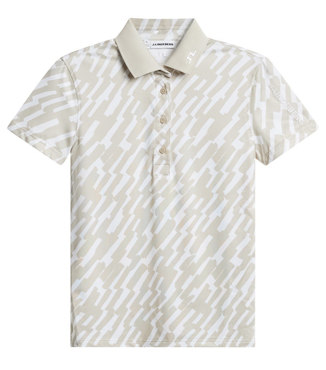 J.Lindeberg Tour Tech Print dámske polo, oak island fossil