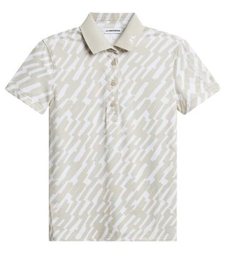 J.Lindeberg Tour Tech Print dámske polo, oak island fossil
