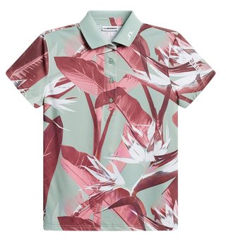 J.Lindeberg Tour Tech Print dámske polo, paradise jadeite