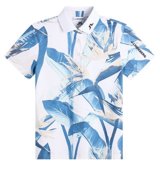 J.Lindeberg Tour Tech Print dámske polo, paradise skylight
