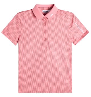 J.Lindeberg Tour Tech Print dámske polo, bridge stack rose
