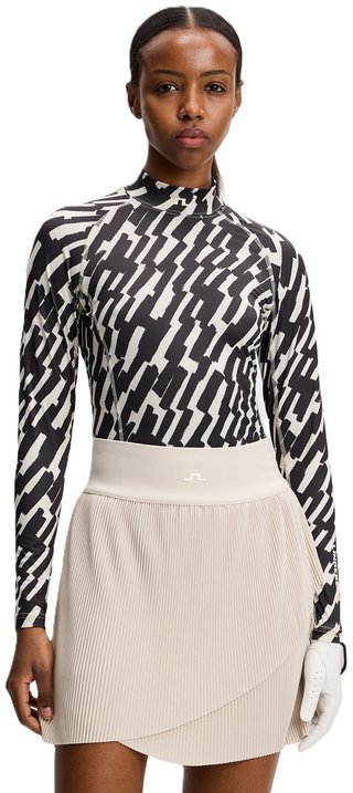J.Lindeberg Ella Print Compression dámsky top, oak moonbeam
