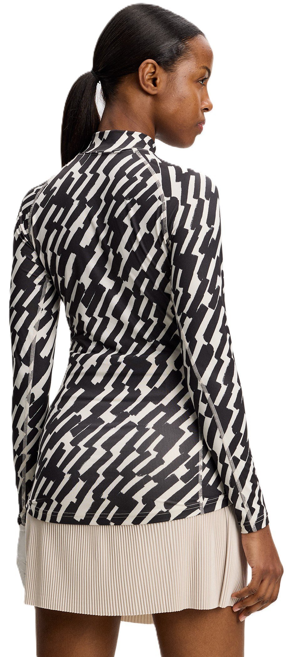 J.Lindeberg Ella Print Compression dámsky top, oak moonbeam