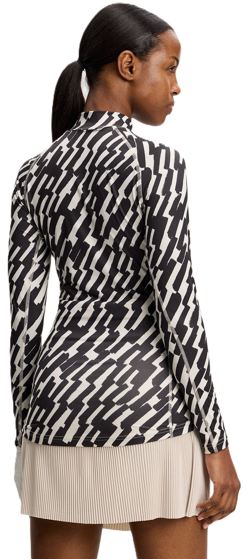 J.Lindeberg Ella Print Compression dámsky top, oak moonbeam