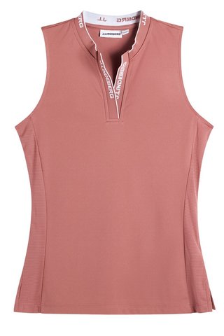 J.Lindeberg Leya Sleeveless dámske polo, withered rose