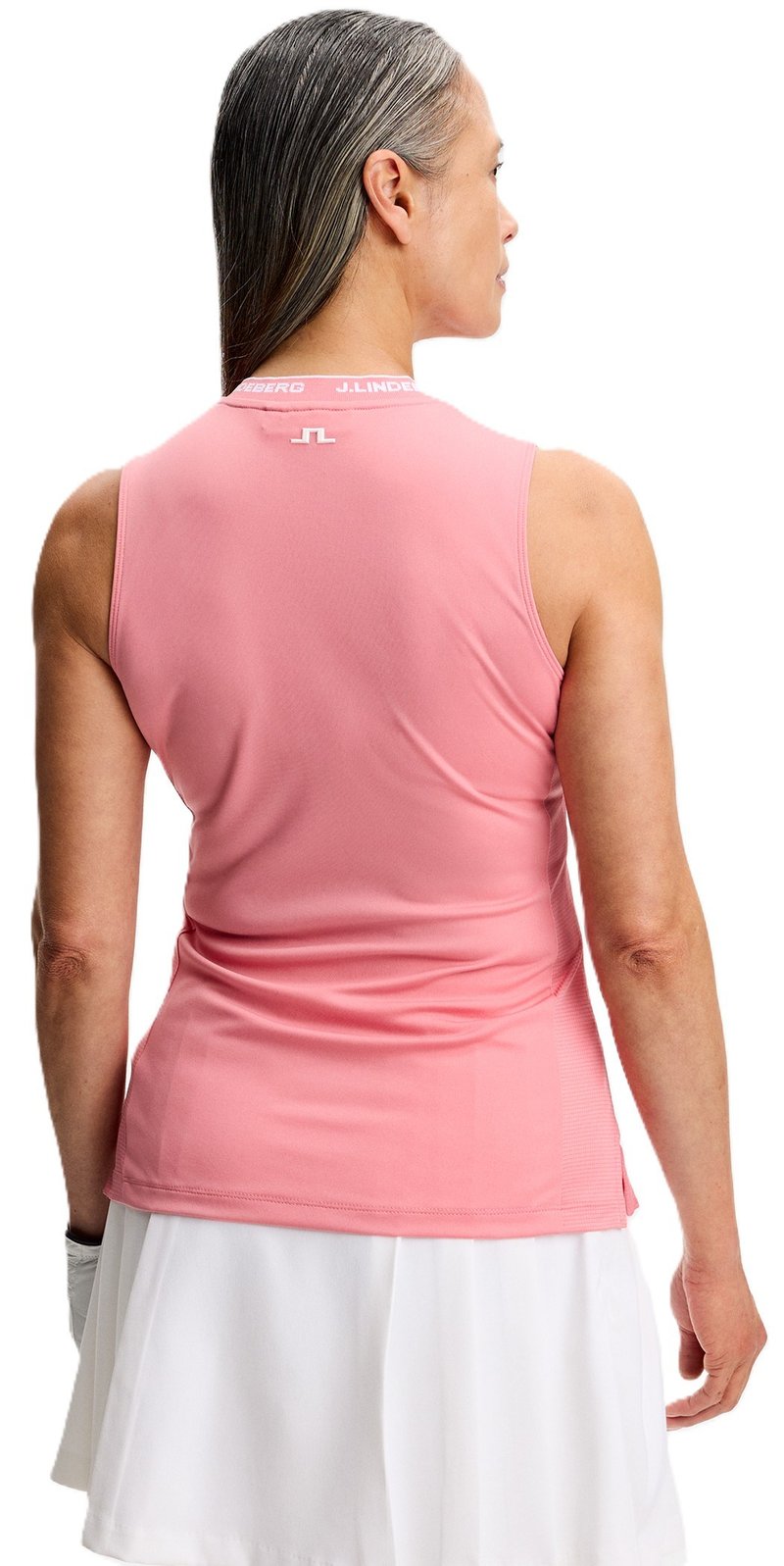 J.Lindeberg Leya Sleeveless dámske polo, flamingo plume