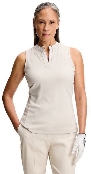 J.Lindeberg Leya Sleeveless dámske polo, moonbeam