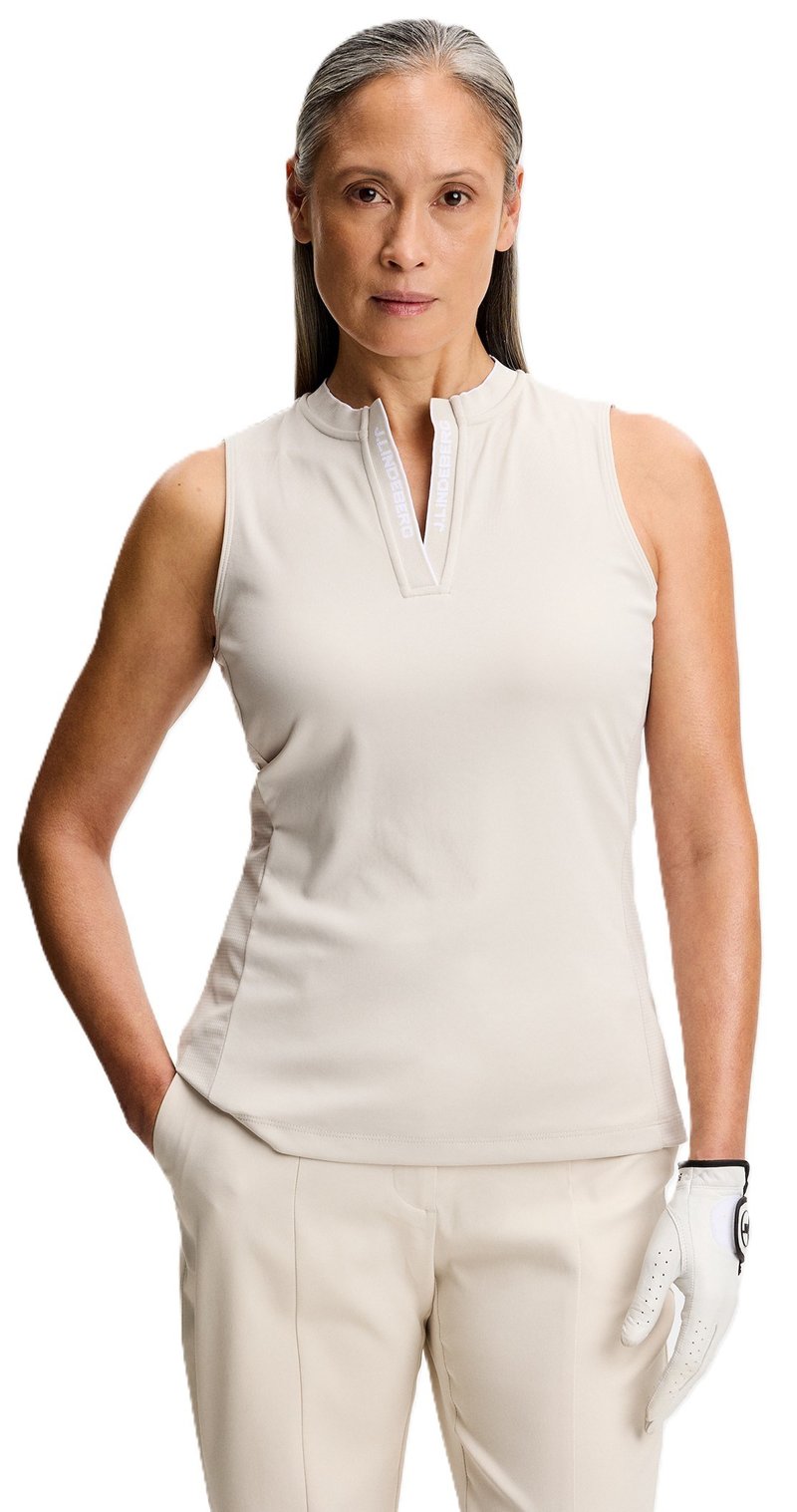 J.Lindeberg Leya Sleeveless dámske polo, moonbeam