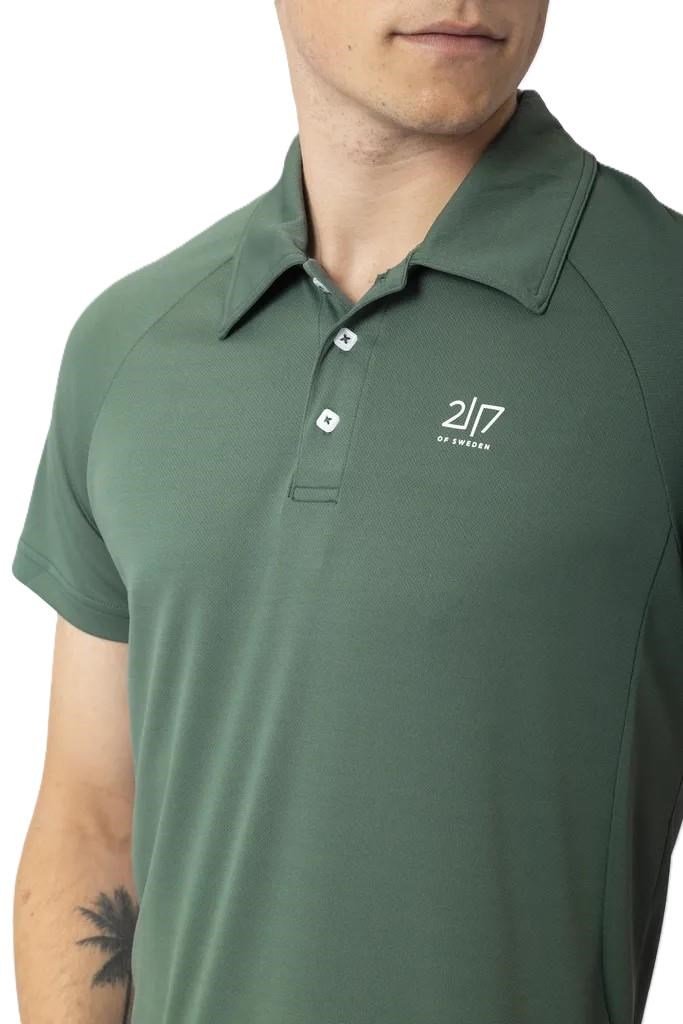 2117 of Sweden Fröseke Technical Pique pánske polo, forest green