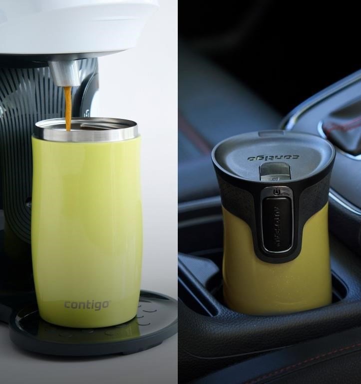 Contigo Contigo West Loop Mini Travel Mug 300 ml, limelight, žltá