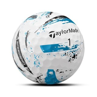 TaylorMade SpeedSoft Ink golfové loptičky, mix farieb (modrá, zelená, oranžová, ružová)
