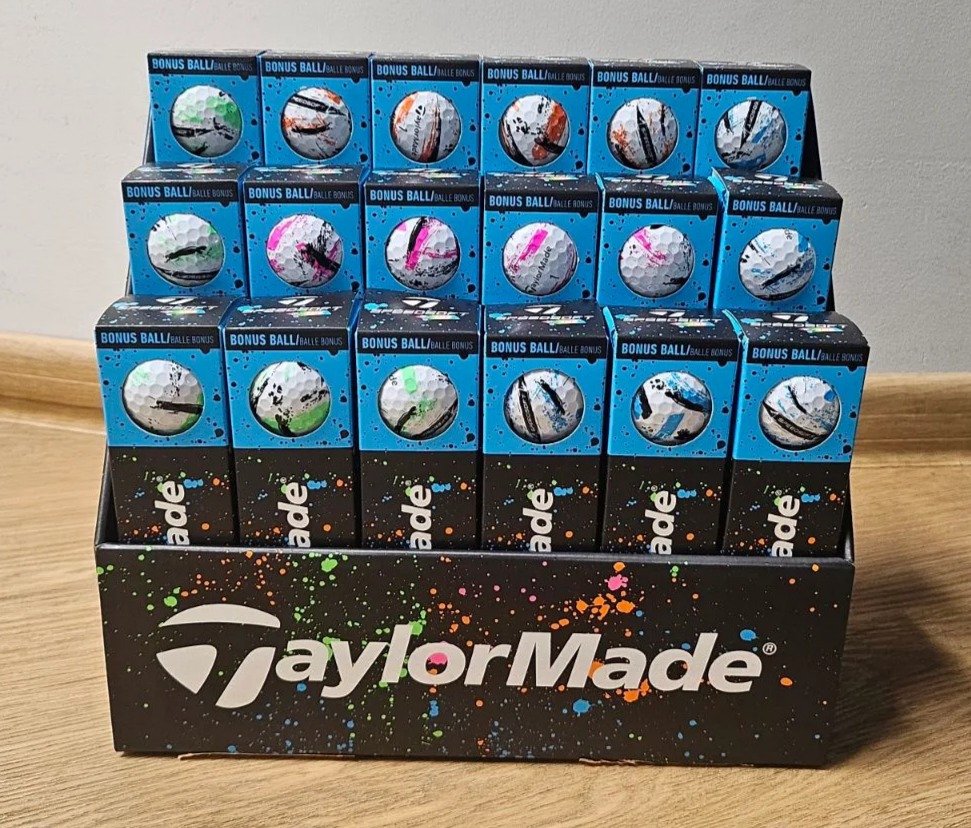 TaylorMade SpeedSoft Ink golfové loptičky, mix farieb (modrá, zelená, oranžová, ružová)