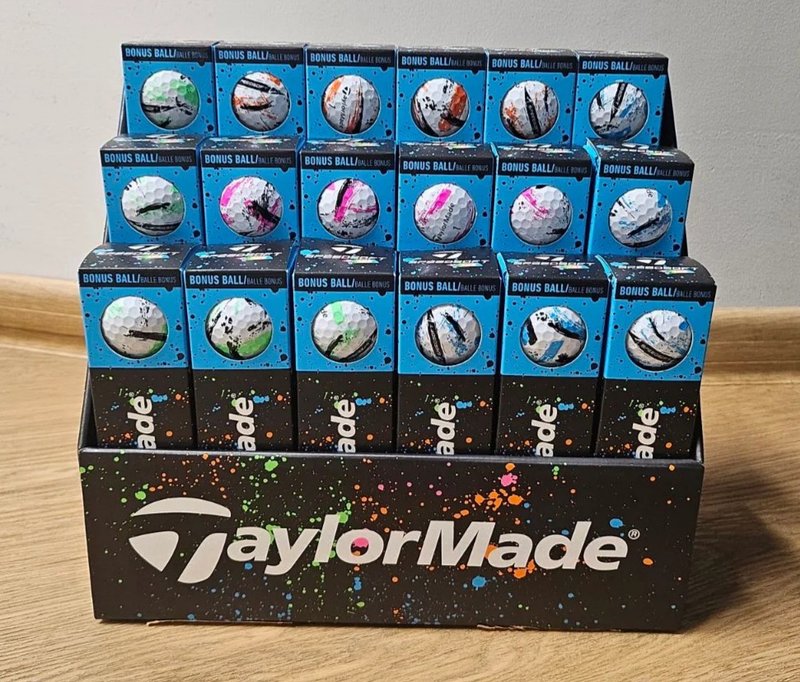 TaylorMade SpeedSoft Ink golfové loptičky, mix farieb (modrá, zelená, oranžová, ružová)