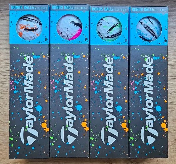 TaylorMade SpeedSoft Ink golfové loptičky, mix farieb (modrá, zelená, oranžová, ružová)