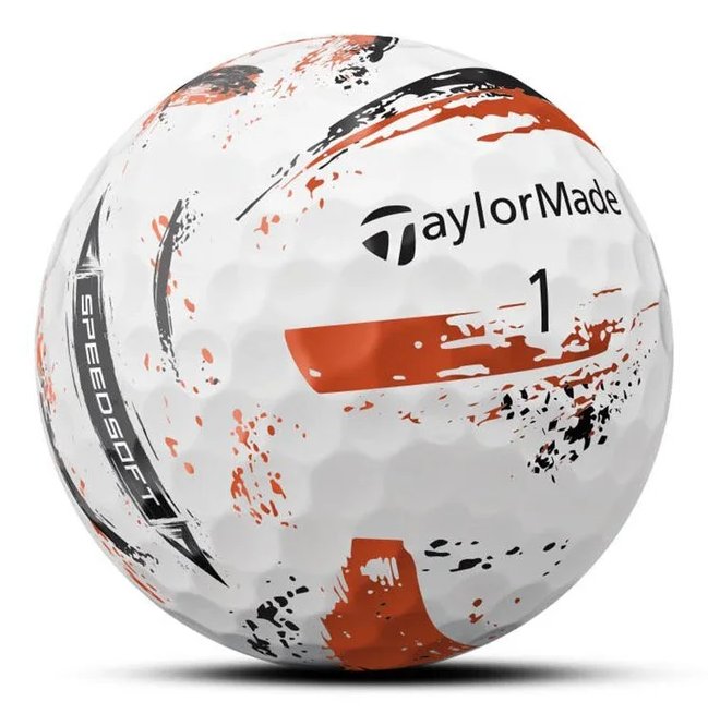 TaylorMade SpeedSoft Ink golfové loptičky, mix farieb (modrá, zelená, oranžová, ružová)
