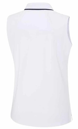 PING Eben Sleeveless dámske polo, biele