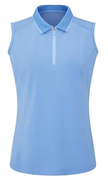 PING Eben Sleeveless dámske polo, infinity blue