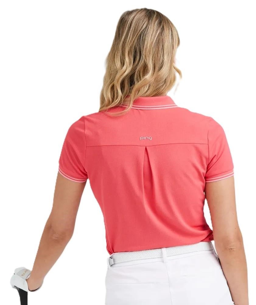 PING Viviana Tipped dámske polo, paradise pink