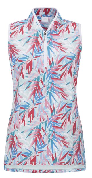 PING Penola Printed Sleeveless dámske polo, tropic retreat