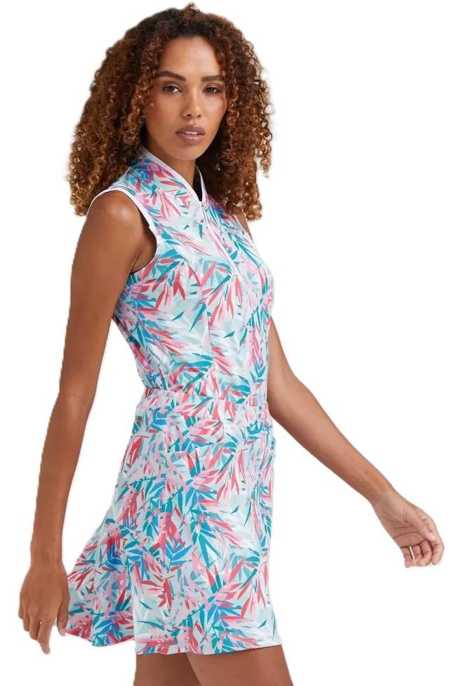 PING Penola Printed Sleeveless dámske polo, tropic retreat
