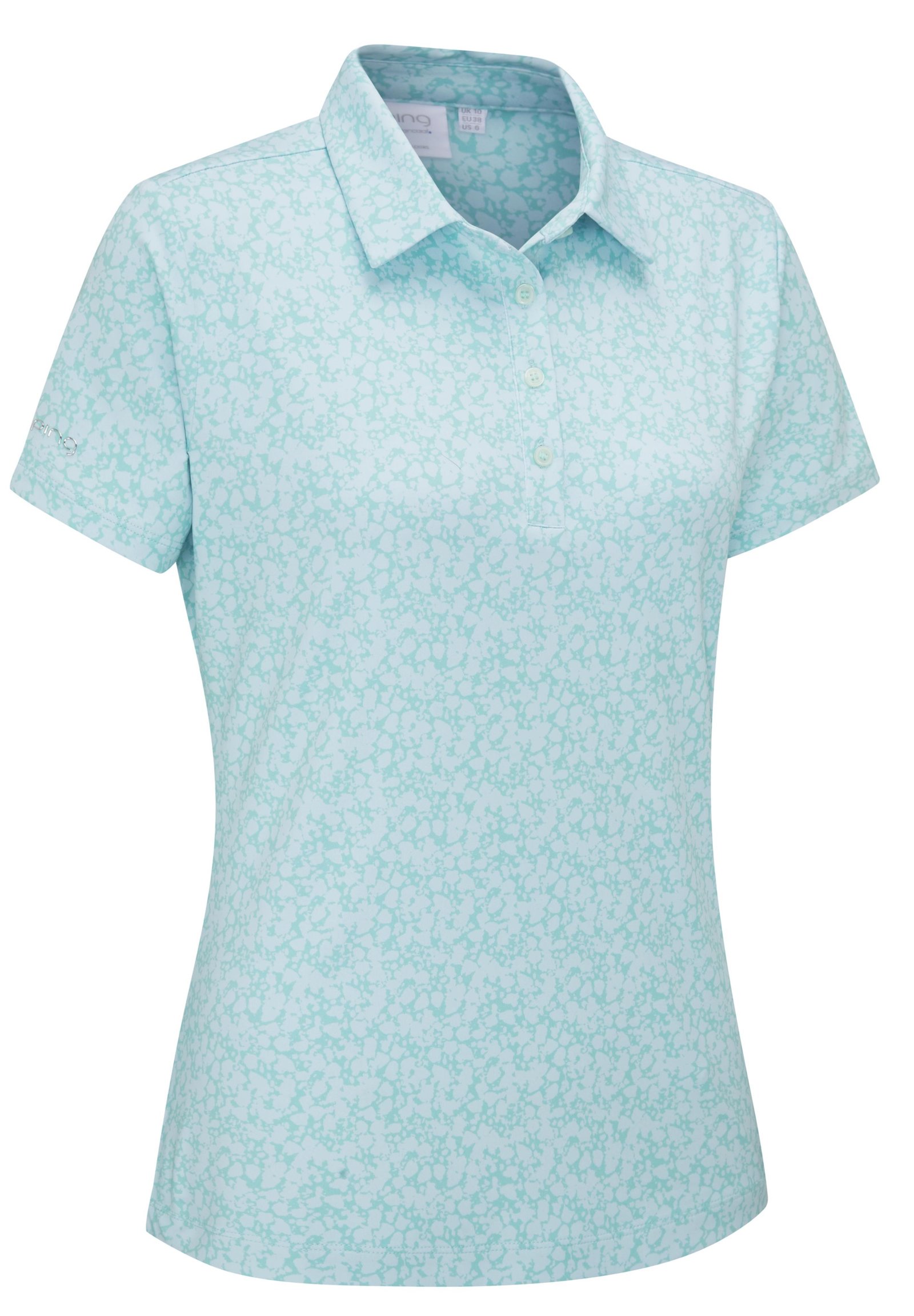 PING Aeria Printed dámske polo, splash