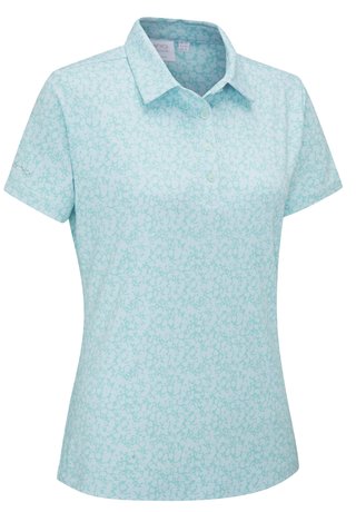 PING Aeria Printed dámske polo, splash