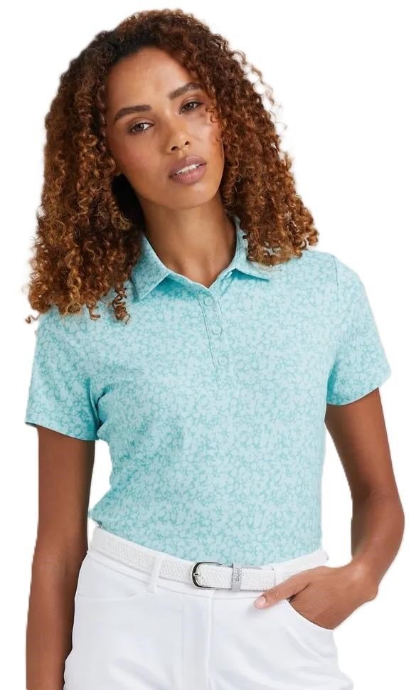 PING Aeria Printed dámske polo, splash