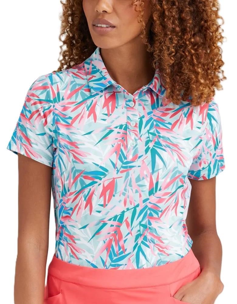 PING Aeria Printed dámske polo, tropic retreat